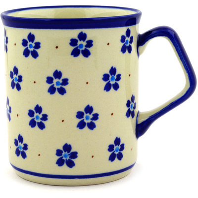 Polish Pottery Mug 8 oz Daisy Field