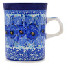 Polish Pottery Mug 8 oz Deep Winter UNIKAT