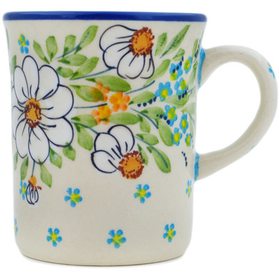 Polish Pottery Mug 8 oz Delicate UNIKAT