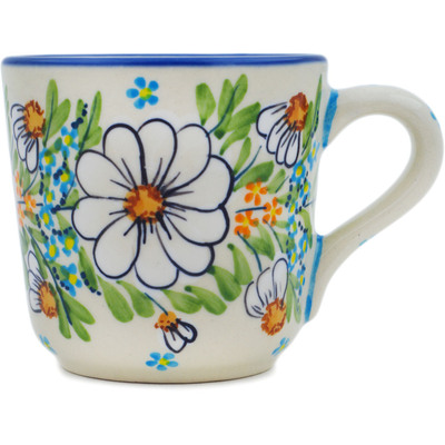 Polish Pottery Mug 8 oz Delicate UNIKAT
