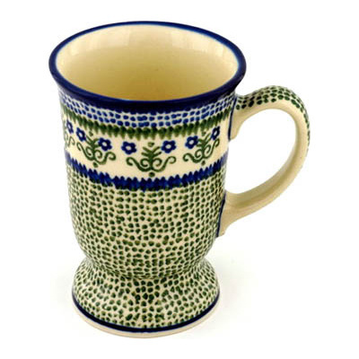 Polish Pottery Mug 8 oz Fanciful Daisy