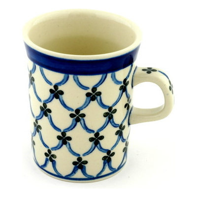 Polish Pottery Mug 8 oz Garden Lattice