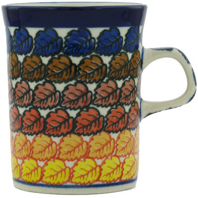 Polish Pottery Mug 8 oz Golden Autumn UNIKAT