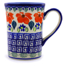 Polish Pottery Mug 8 oz Grecian Fields