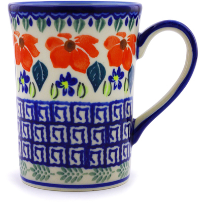 Polish Pottery Mug 8 oz Grecian Fields
