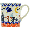 Polish Pottery Mug 8 oz Halloween Spooky Vibe