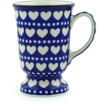 Polish Pottery Mug 8 oz Heart To Heart