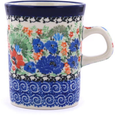 Polish Pottery Mug 8 oz Hidden Meadow UNIKAT