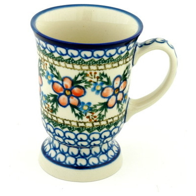 Polish Pottery Mug 8 oz Lancaster Rose