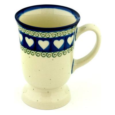 Polish Pottery Mug 8 oz Light Hearted