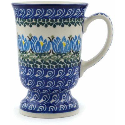Polish Pottery Mug 8 oz Lotus Blossom