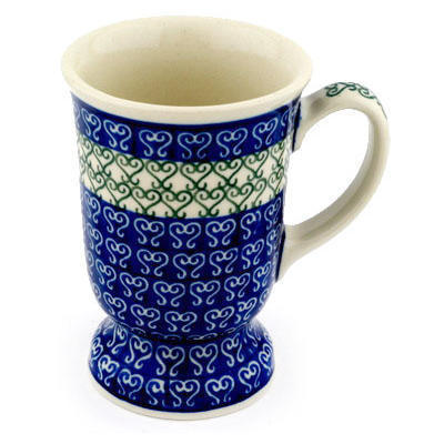 Polish Pottery Mug 8 oz Lovely Heart