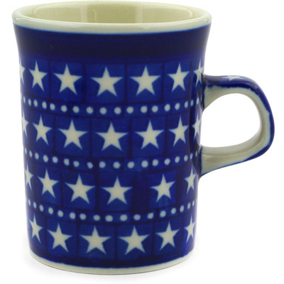 Polish Pottery Mug 8 oz Midnight Stars