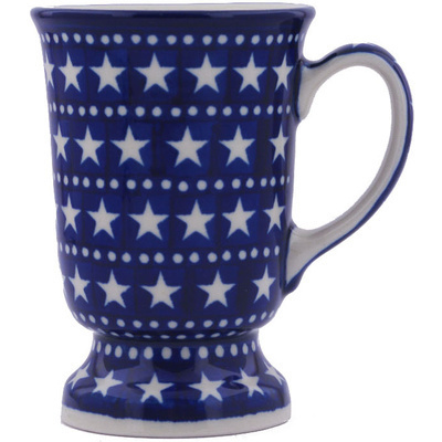 Polish Pottery Mug 8 oz Midnight Stars