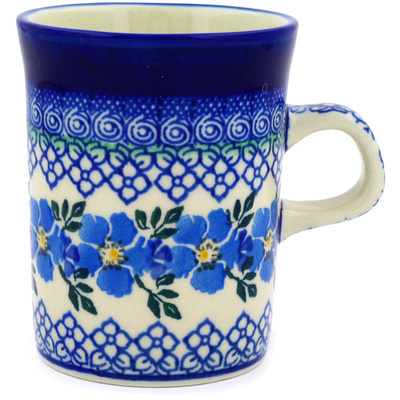 Polish Pottery Mug 8 oz Morning Glory