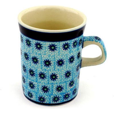 Polish Pottery Mug 8 oz Ocean Breeze
