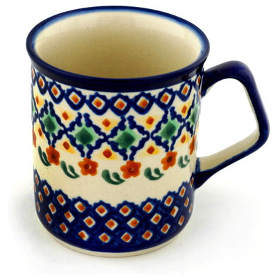 Polish Pottery Mug 8 oz Octoberfest