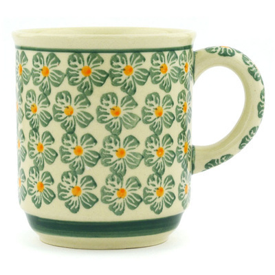 Polish Pottery Mug 8 oz Orange Blossoms
