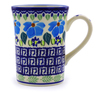 Polish Pottery Mug 8 oz Pansy Morning