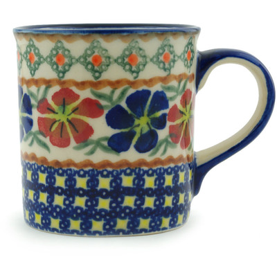 Polish Pottery Mug 8 oz Paradise Poppy