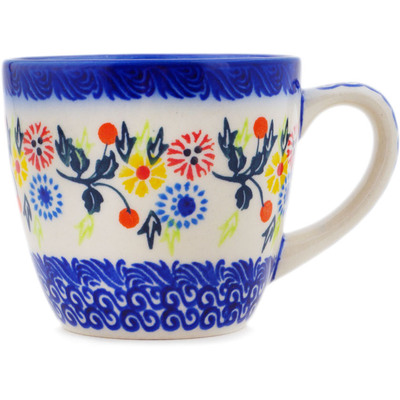 Polish Pottery Mug 8 oz Pastel Spring Wreath