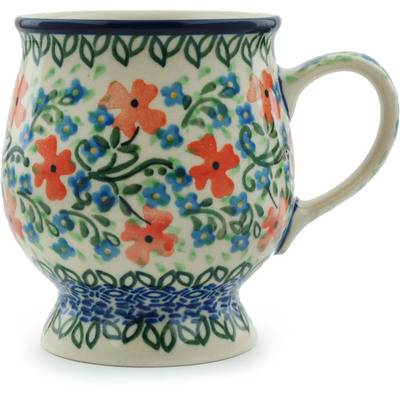 Polish Pottery Mug 8 oz Picnic UNIKAT