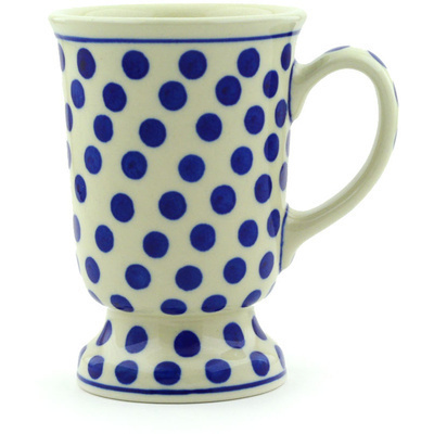 Polish Pottery Mug 8 oz Polka Dot Delight