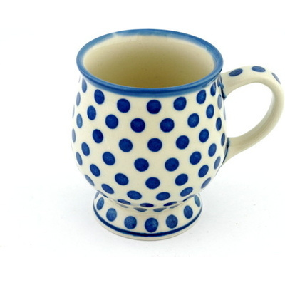 Polish Pottery Mug 8 oz Polka Dot Delight