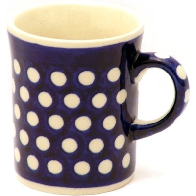 Polish Pottery Mug 8 oz Polka Dot