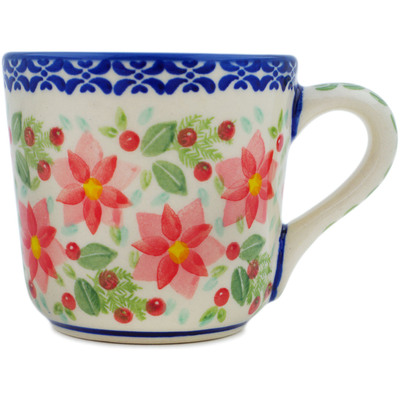 Polish Pottery Mug 8 oz Precious Pentas UNIKAT
