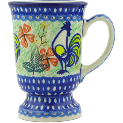 Polish Pottery Mug 8 oz Rise And Shine UNIKAT