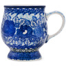 Polish Pottery Mug 8 oz Shades Of Blue UNIKAT