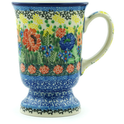 Polish Pottery Mug 8 oz Splendid Vase UNIKAT
