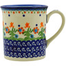 Polish Pottery Mug 8 oz Spring Flowers