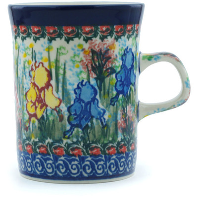 Polish Pottery Mug 8 oz Spring Iris UNIKAT