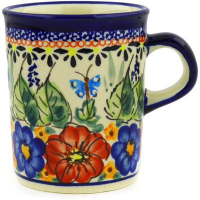 Polish Pottery Mug 8 oz Spring Splendor UNIKAT