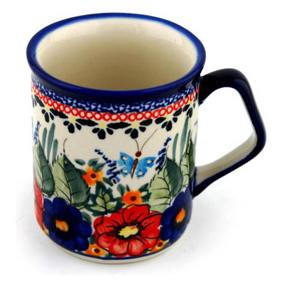 Polish Pottery Mug 8 oz Spring Splendor UNIKAT
