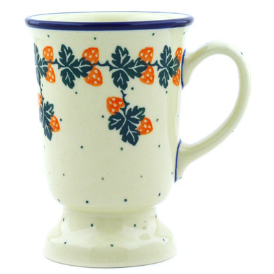 Polish Pottery Mug 8 oz Strawberry Delight