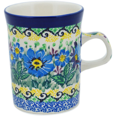 Polish Pottery Mug 8 oz Summer Garden UNIKAT