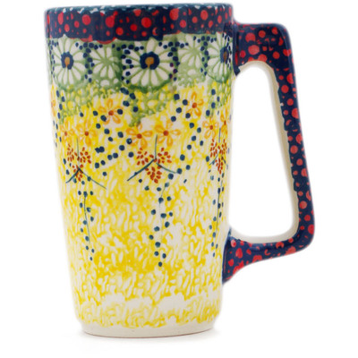 Polish Pottery Mug 8 oz Sunshine Grotto UNIKAT