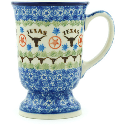 Polish Pottery Mug 8 oz Texas State