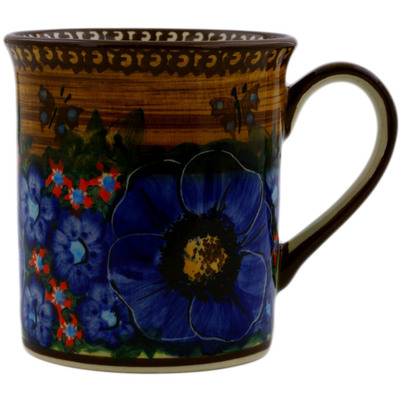 Polish Pottery Mug 8 oz Tropical Wildflowers UNIKAT