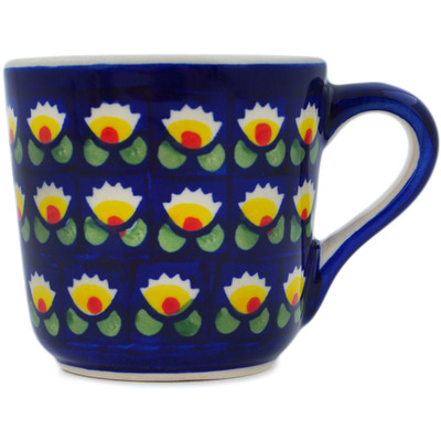Polish Pottery Mug 8 oz Waterlily