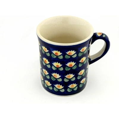 Polish Pottery Mug 8 oz Waterlily