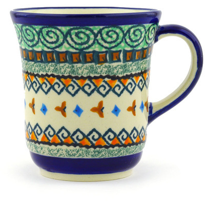 Polish Pottery Mug 9 oz Albuquerque UNIKAT