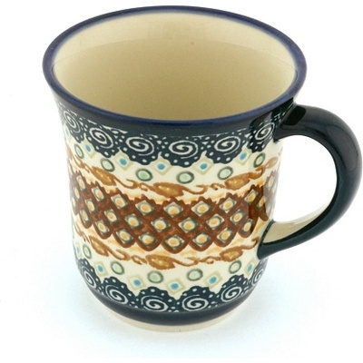 Polish Pottery Mug 9 oz Artichoke Heart UNIKAT