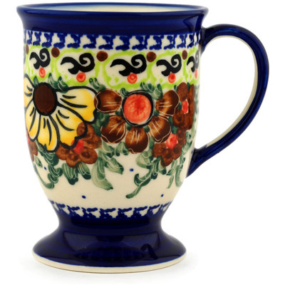 Polish Pottery Mug 9 oz Autumn Garden