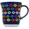 Polish Pottery Mug 9 oz Cardigan Squares