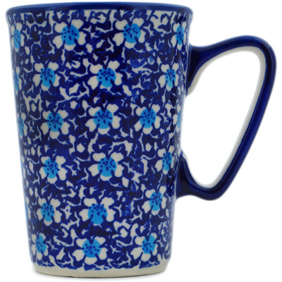 Polish Pottery Mug 9 oz Flowers On The Lake