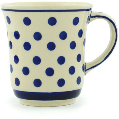 Polish Pottery Mug 9 oz Polka Dot